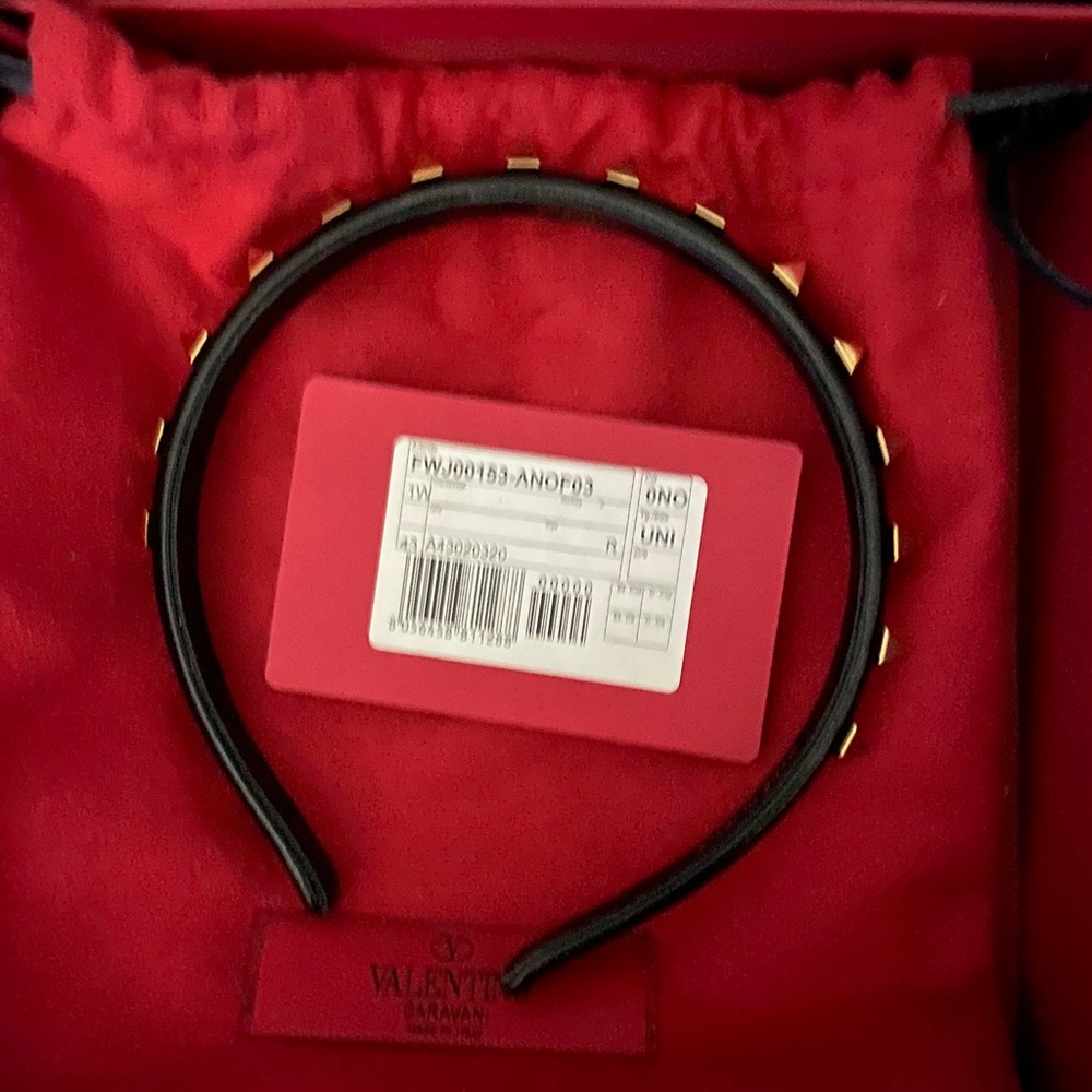 Black Valentino Rockstud headband